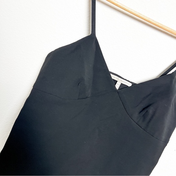 Victoria Beckham black wool blend ruffle trim mini dress early collection US 6 - Picture 3 of 8